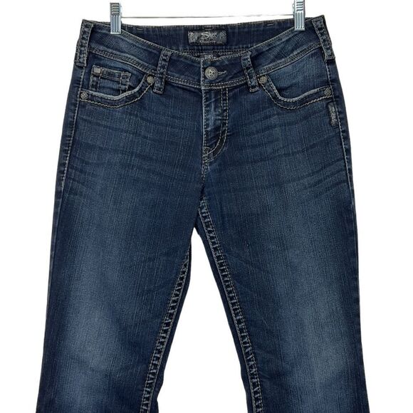 Silver Vintage Y2K Suki Surplus Bootcut Button Fold Pocket Jeans w30/L32 - Picture 2 of 16